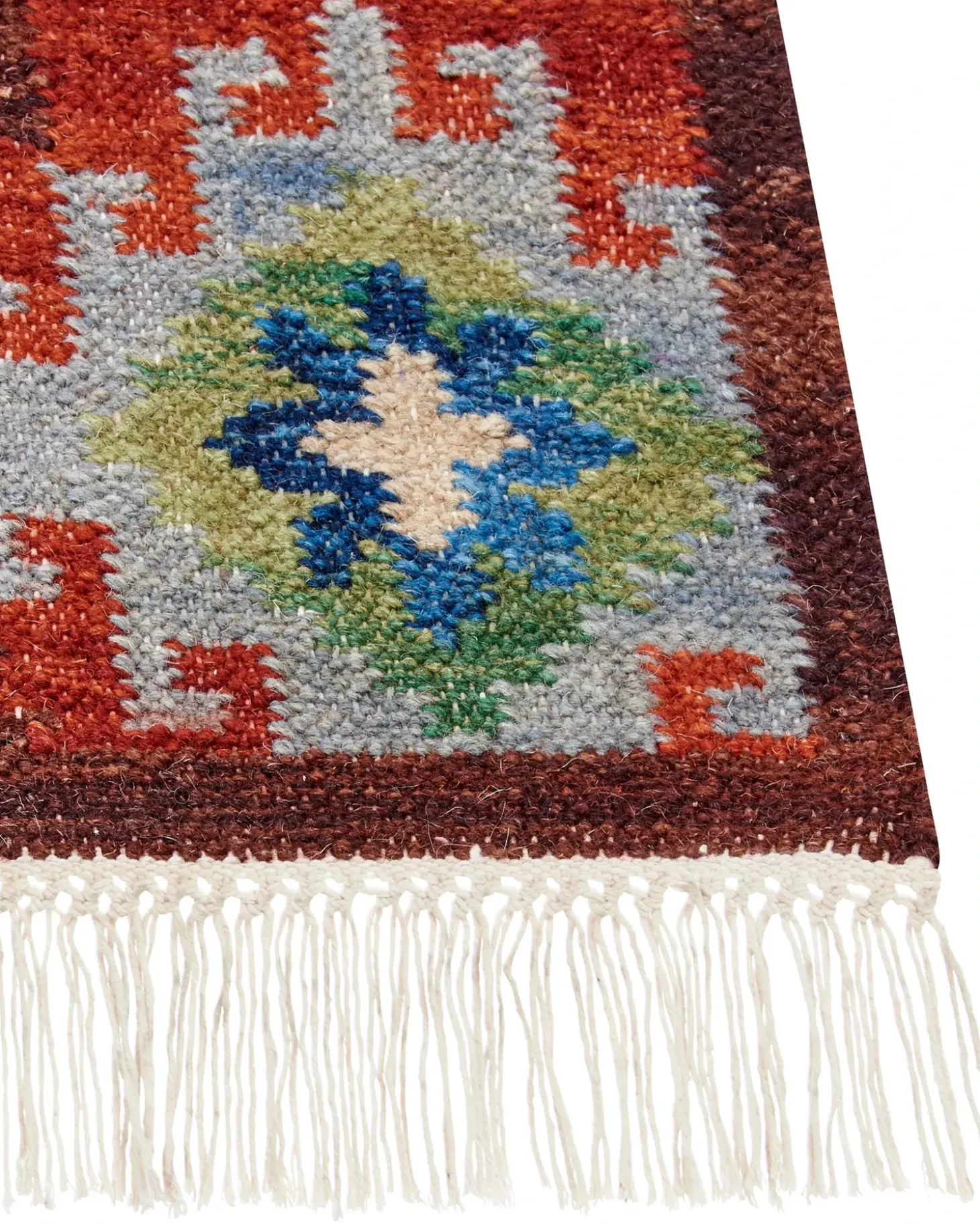 Gulvtæppe ZOVUNI Multifarvet 200 x 300 cm Uld Kelim