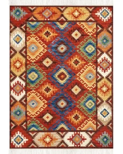 Gulvtæppe ZOVUNI Multifarvet 200 x 300 cm Uld Kelim