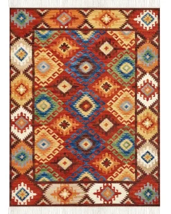 Gulvtæppe ZOVUNI Multifarvet 160 x 230 cm Uld Kelim