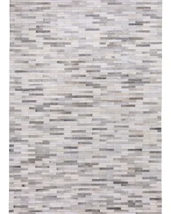 Gulvtæppe AHILLI Grå 160 x 230 cm Ægte læder