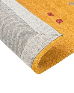 Gulvtæppe AKALAN Gul 160 x 230 cm Uld Gabbeh