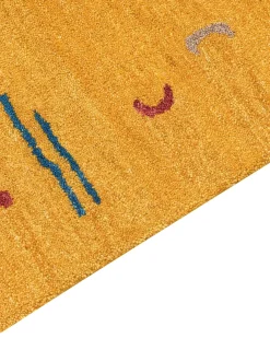 Gulvtæppe AKALAN Gul 160 x 230 cm Uld Gabbeh