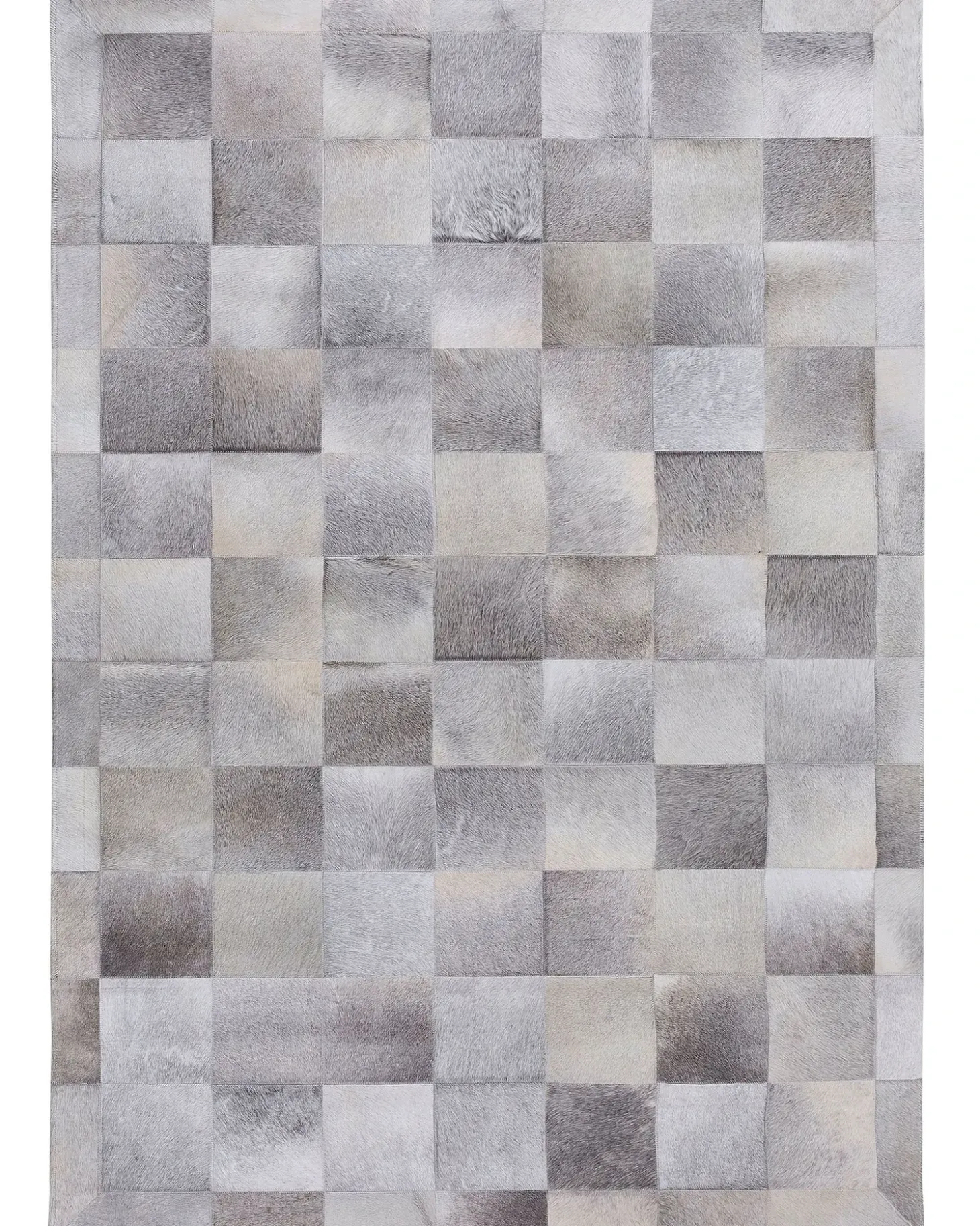 Gulvtæppe ALACAM Grå 160 x 230 cm Ægte læder