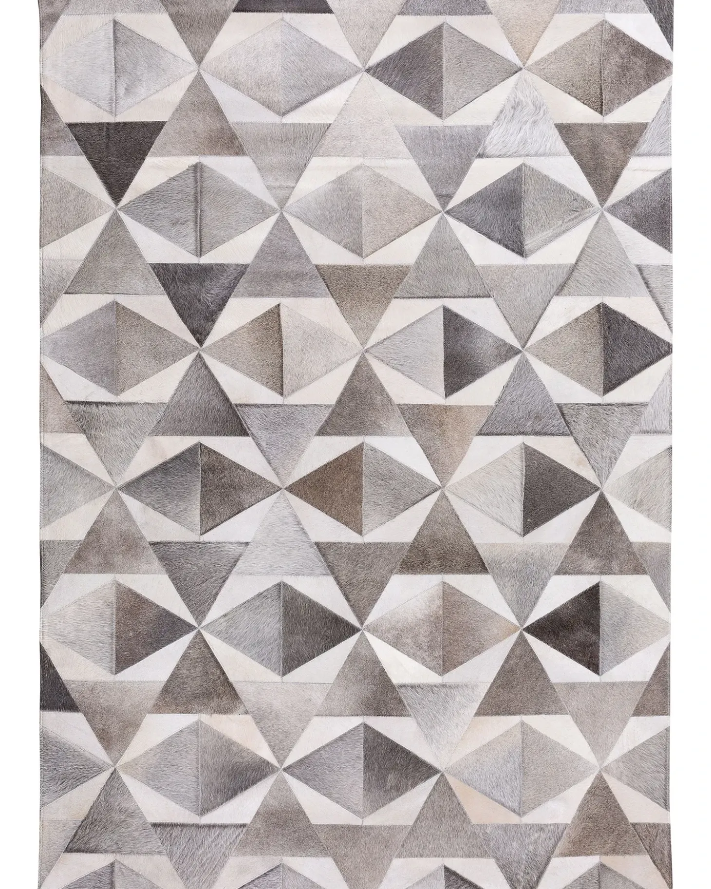 Gulvtæppe ALAKA Grå 160 x 230 cm Ægte læder