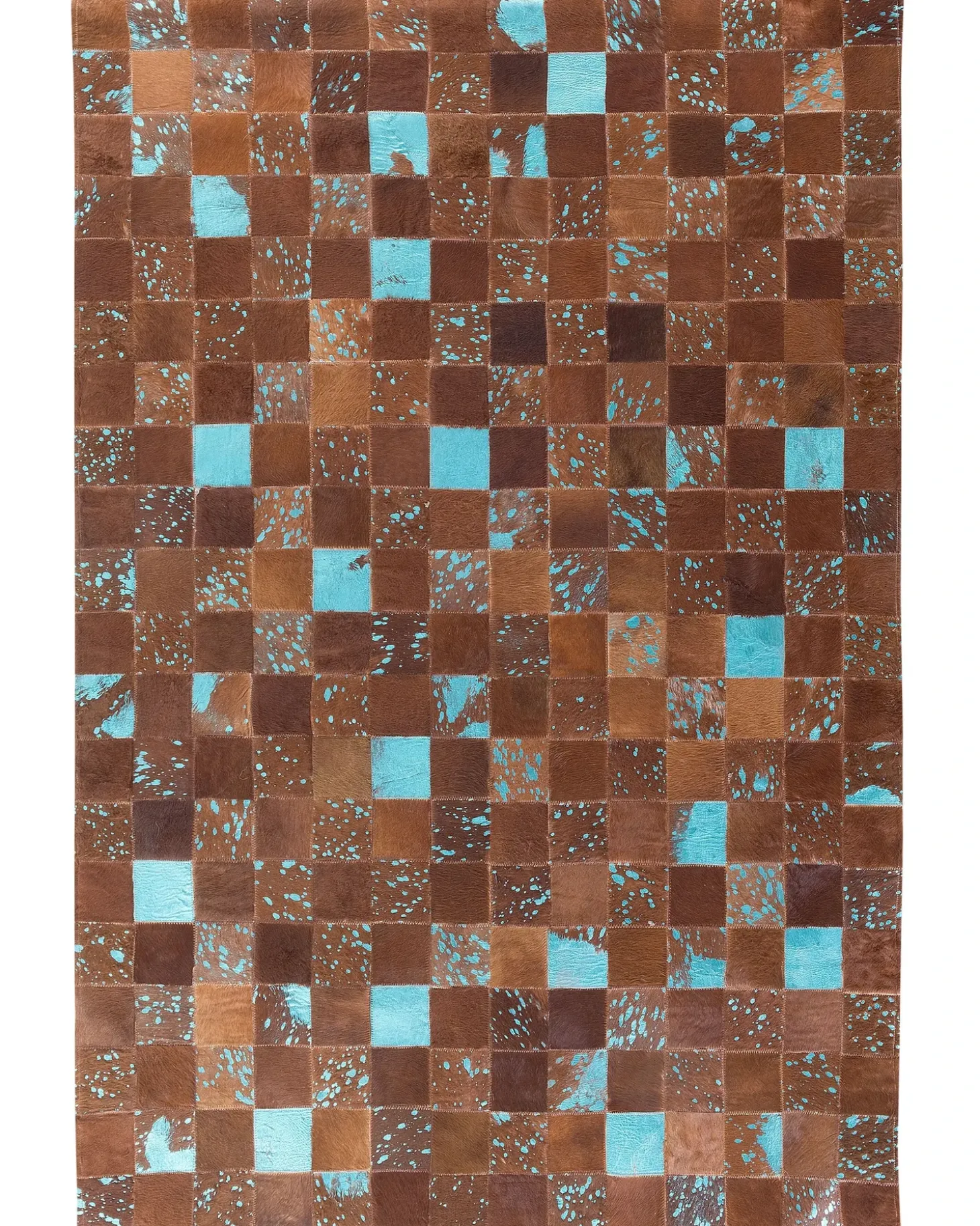 Gulvtæppe ALIAGA Brun 160 x 230 cm Ægte læder