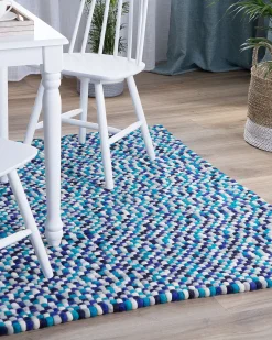 Gulvtæppe AMDO Navy Blå 160 x 230 cm Uld