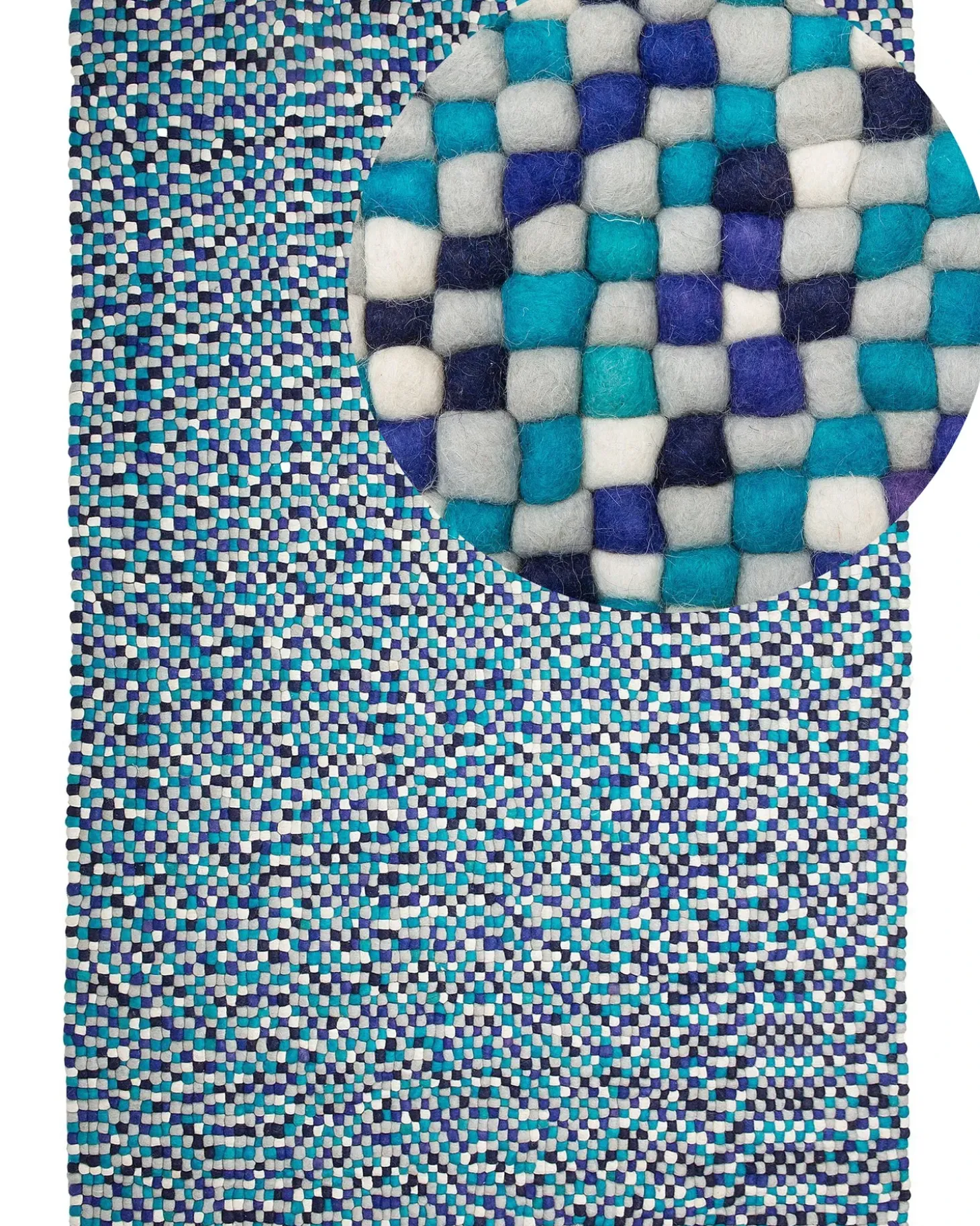 Gulvtæppe AMDO Navy Blå 160 x 230 cm Uld