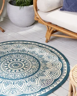 Gulvtæppe ANADERE Blå ø 120 cm Jute