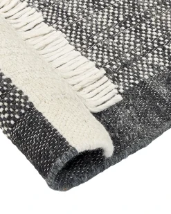 Gulvtæppe ATLANTI Sort 160 x 230 cm Uld