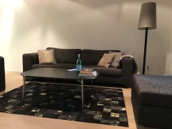 Gulvtæppe BANDIRMA Brun 140 x 200 cm Ægte læder