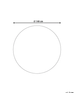 Gulvtæppe BERGAMA Brun ø 140 cm Ægte læder