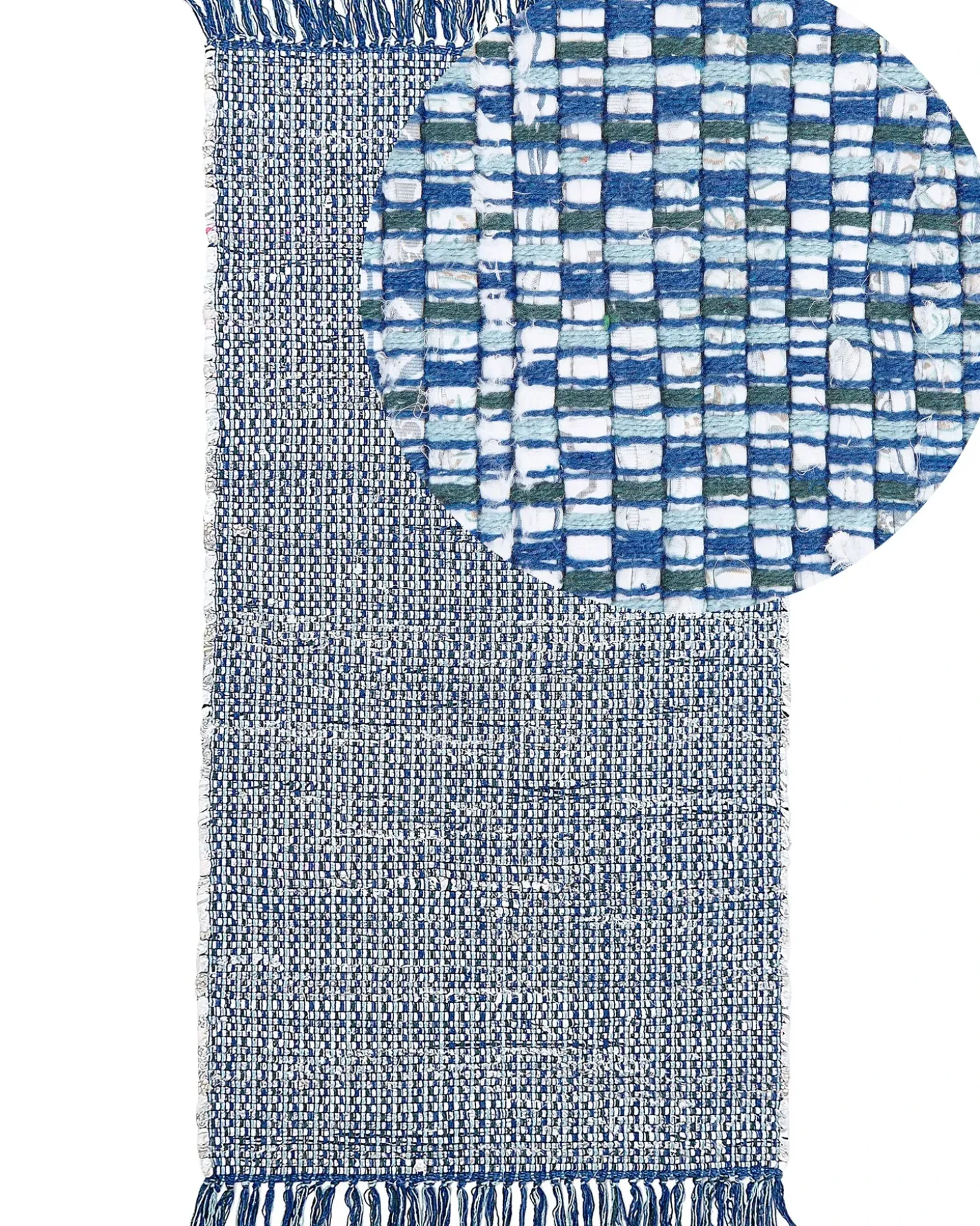 Gulvtæppe BESNI Blå 80 x 150 cm Bomuld