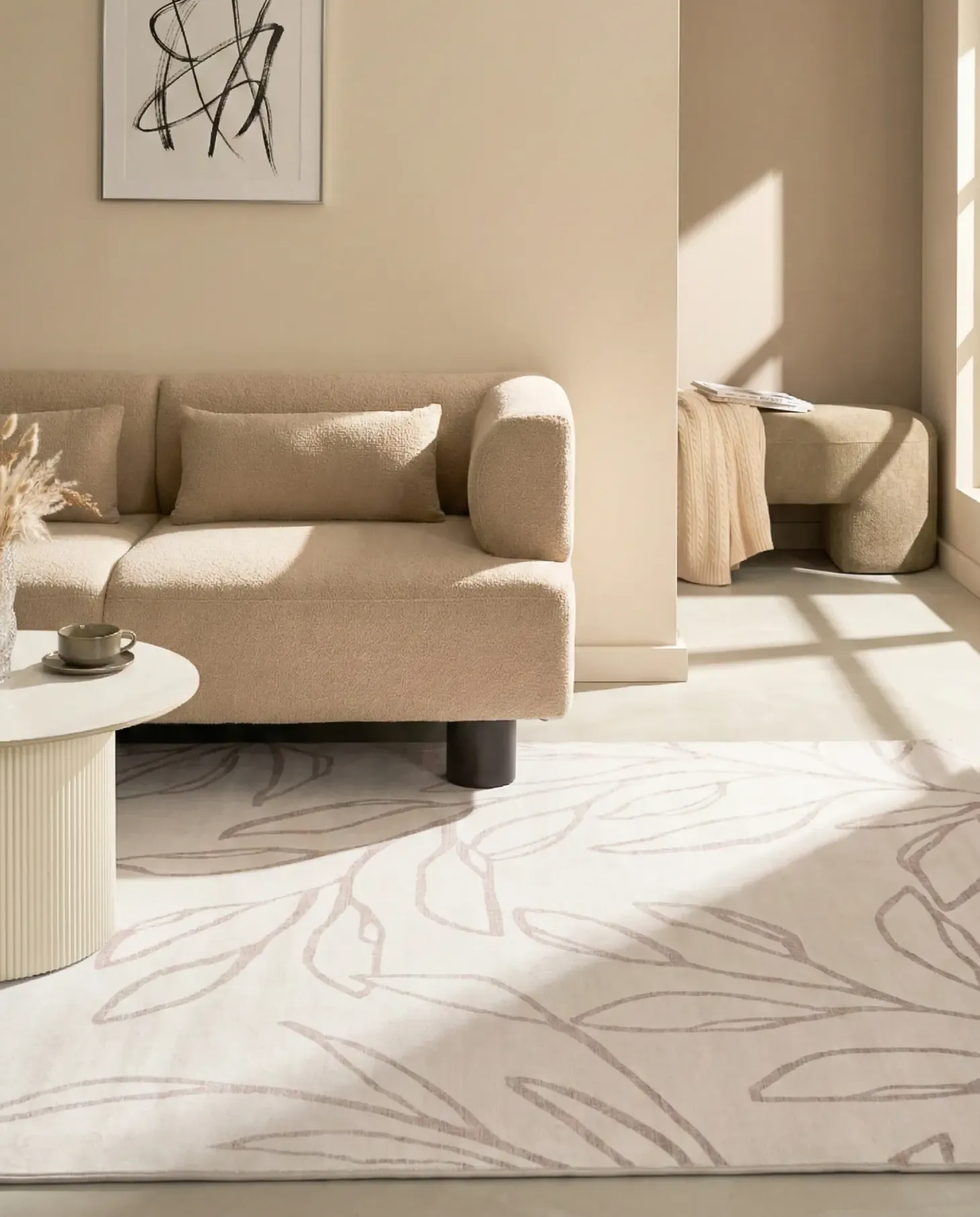 Gulvtæppe BISMIL Lys Beige 200 x 300 cm