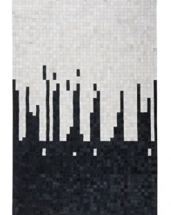 Gulvtæppe BOLU Sort 160 x 230 cm Ægte læder