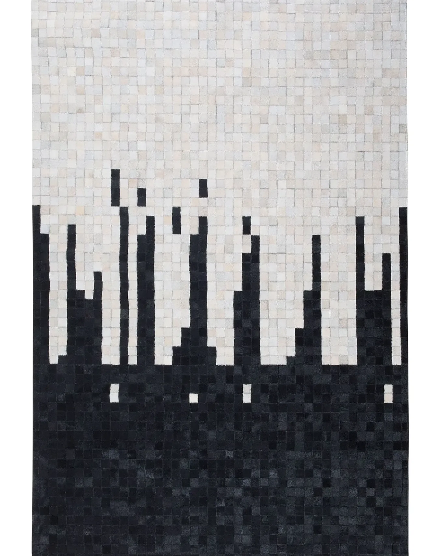 Gulvtæppe BOLU Sort 160 x 230 cm Ægte læder
