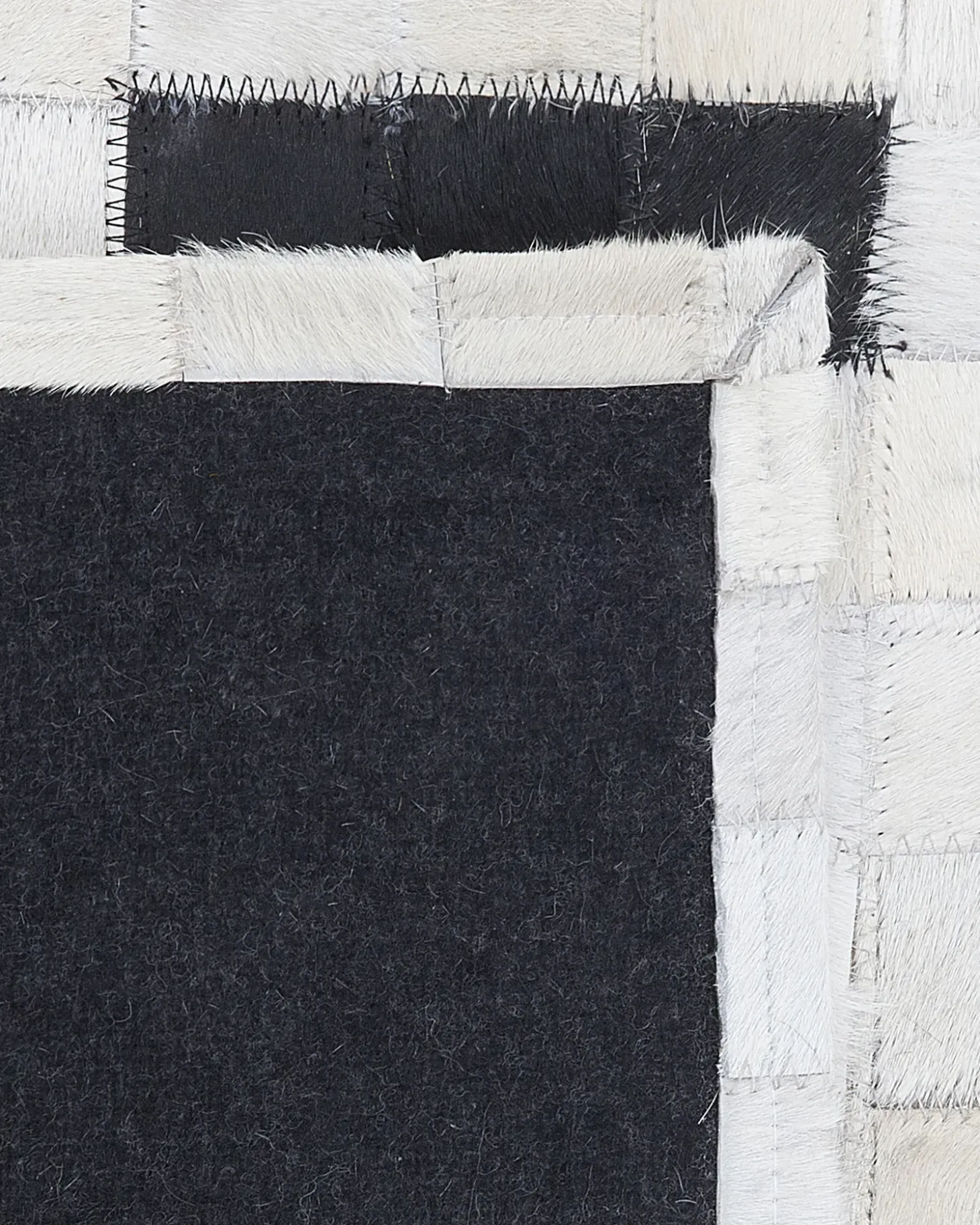 Gulvtæppe BOLU Sort 160 x 230 cm Ægte læder