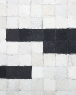Gulvtæppe BOLU Sort 160 x 230 cm Ægte læder
