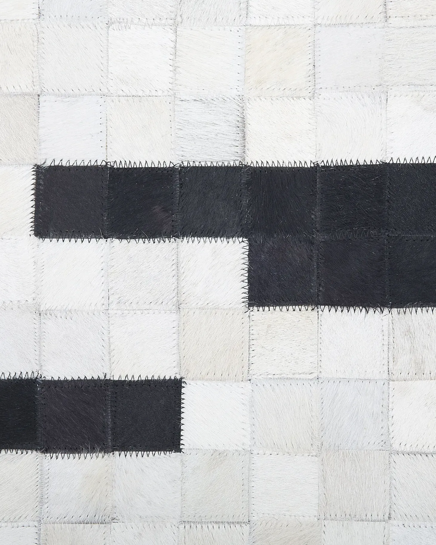 Gulvtæppe BOLU Sort 160 x 230 cm Ægte læder