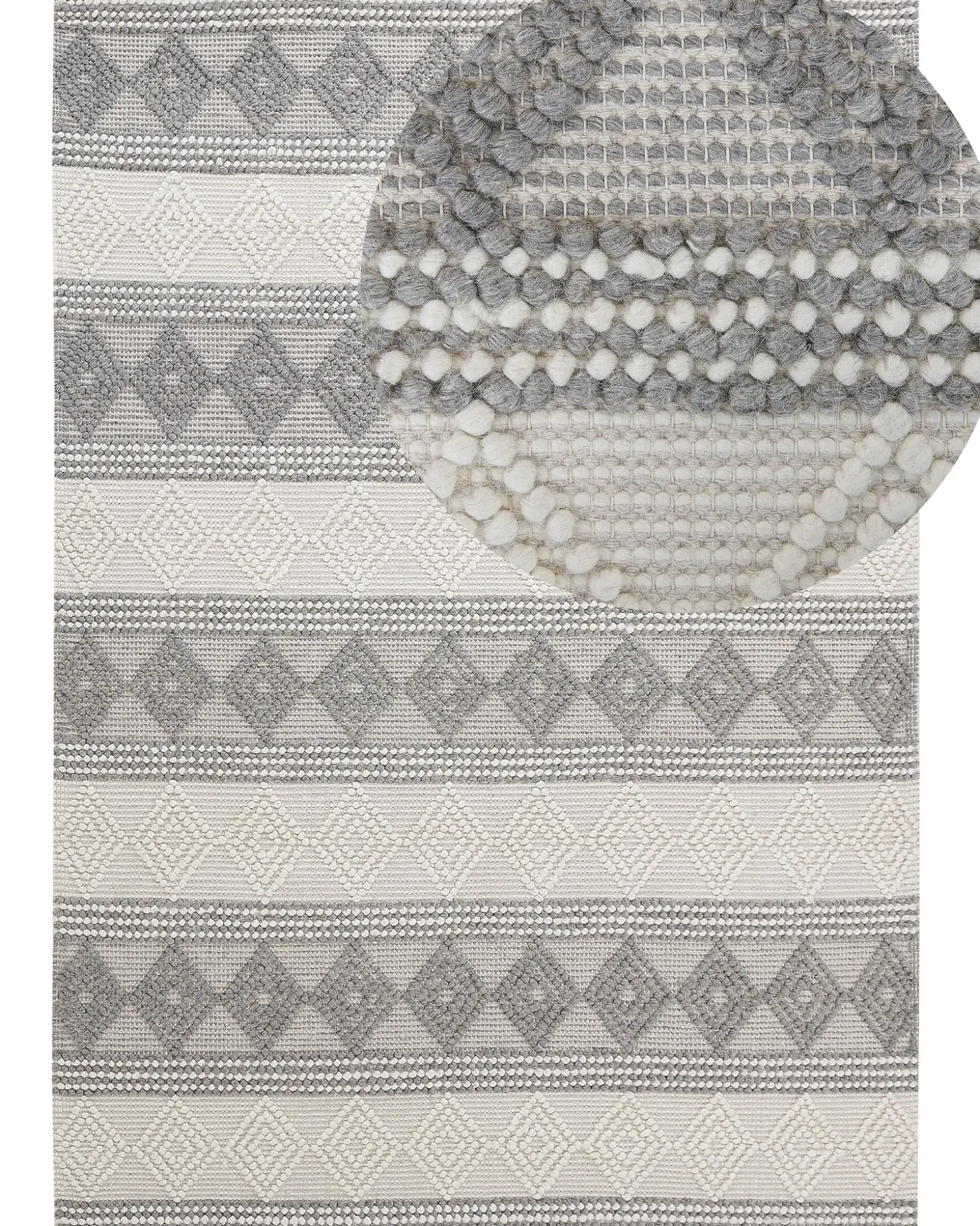 Gulvtæppe BOZOVA Lys Beige 160 x 230 cm Uld