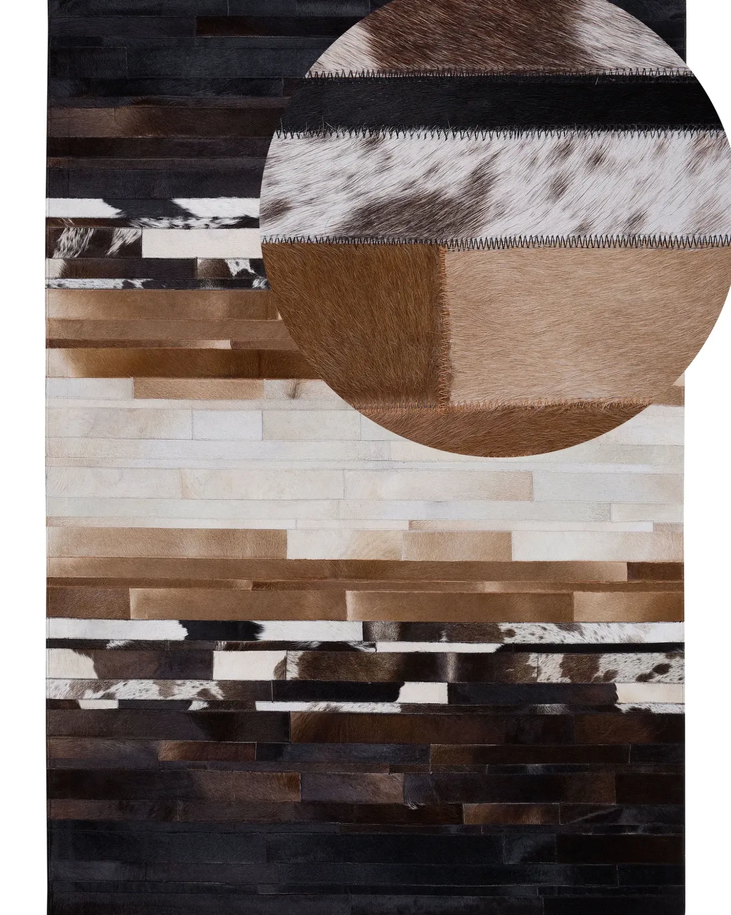Gulvtæppe DALYAN Brun 140 x 200 cm Ægte læder