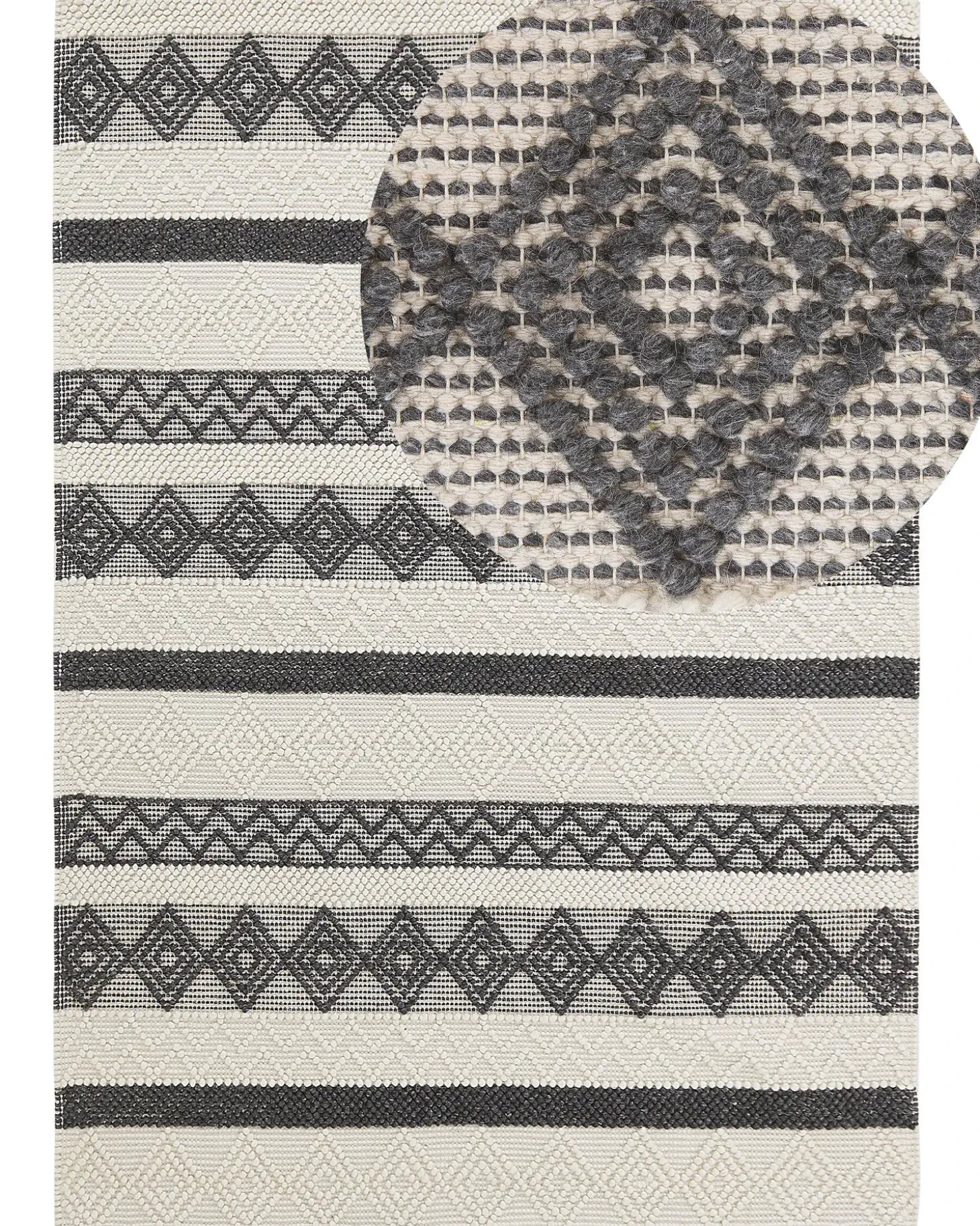 Gulvtæppe DAVUTLAR Lys Beige 160 x 230 cm Uld