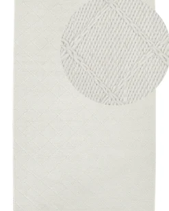 Gulvtæppe ELLEK Hvid 160 x 230 cm Uld