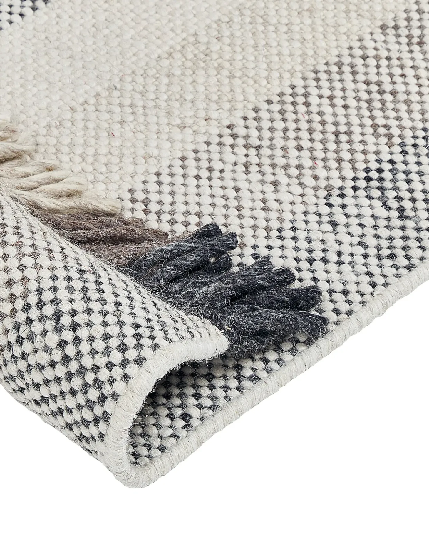 Gulvtæppe EMIRLER Hvid 160 x 230 cm Uld