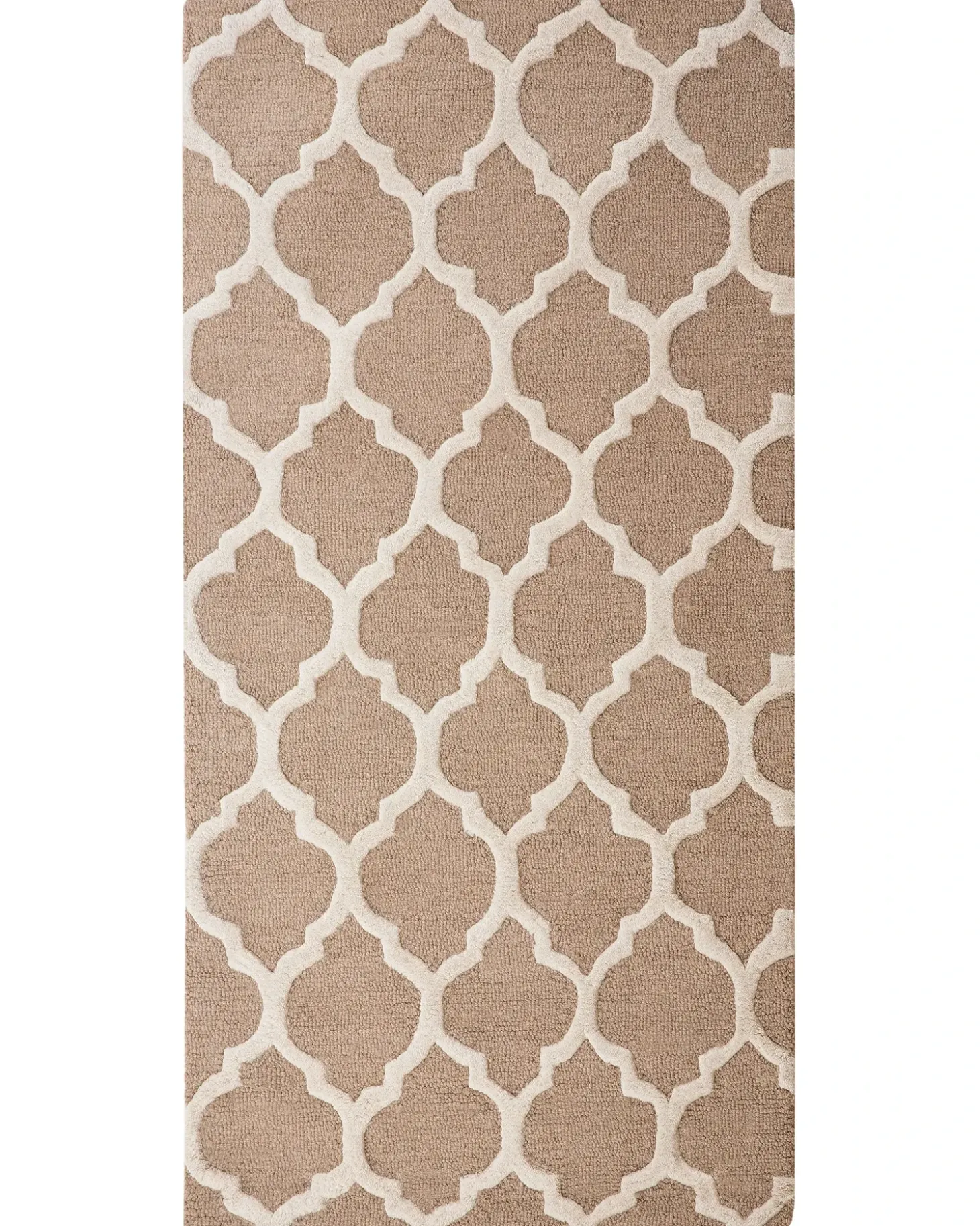 Gulvtæppe ERBAA Beige 80 x 150 cm Uld