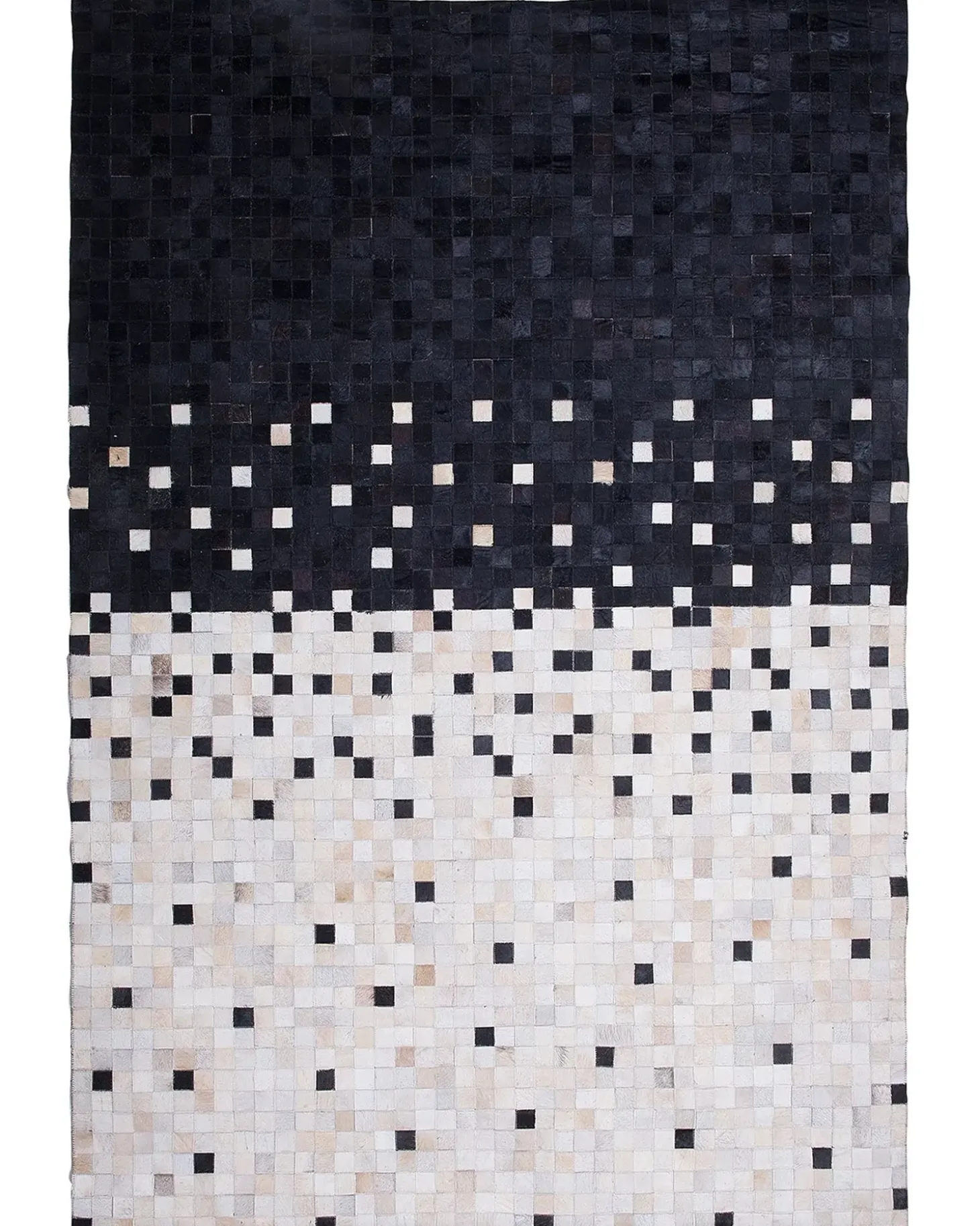 Gulvtæppe ERFELEK Sort 160 x 230 cm Ægte læder