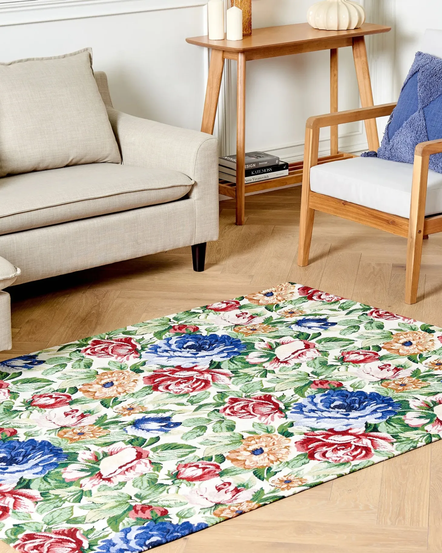 Gulvtæppe FARWAN Multifarvet 140 x 200 cm Bomuld