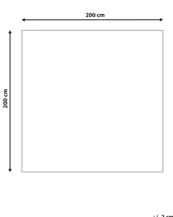 Gulvtæppe GEVAS Blå 200 x 200 cm Uld