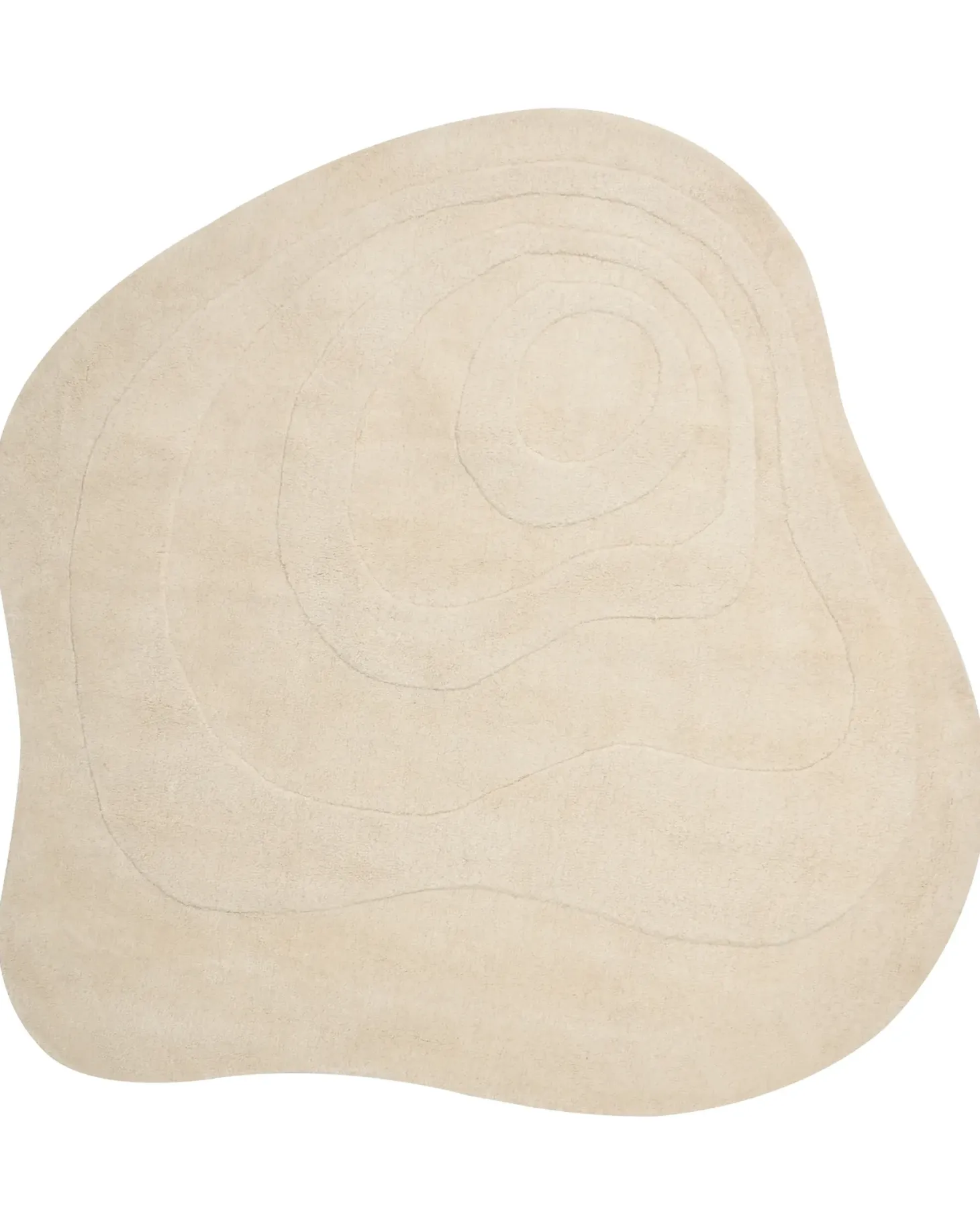Gulvtæppe GORANO Lys Beige 160 x 160 cm Viskose