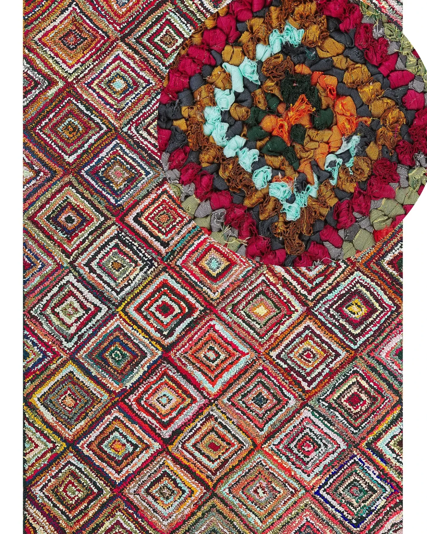 Gulvtæppe KAISERI Multifarvet 160 x 230 cm Bomuld