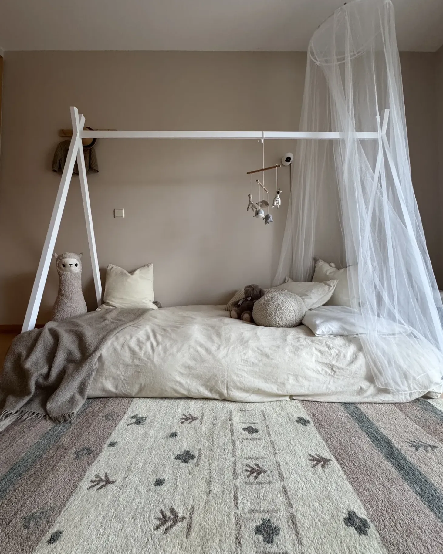 Gulvtæppe KARLI Beige 160 x 230 cm Uld Gabbeh