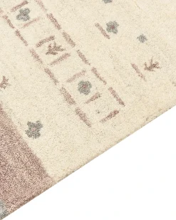 Gulvtæppe KARLI Beige 160 x 230 cm Uld Gabbeh