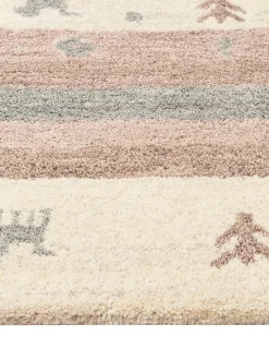 Gulvtæppe KARLI Beige 160 x 230 cm Uld Gabbeh