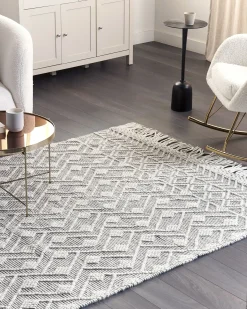 Gulvtæppe KAVAK Sort 160 x 230 cm Uld
