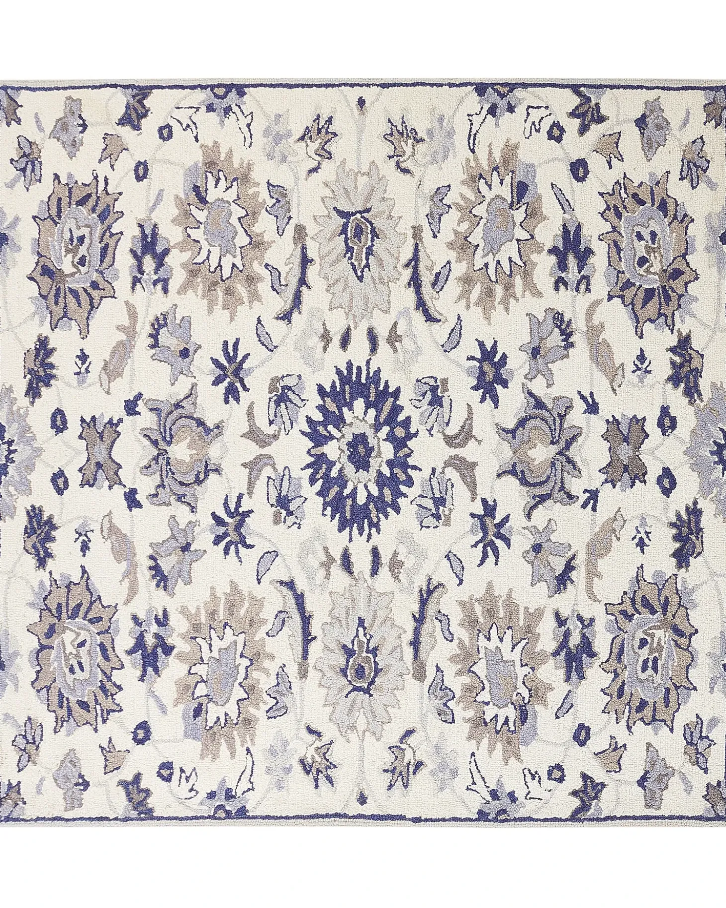 Gulvtæppe KUMRU Beige 200 x 200 cm Uld
