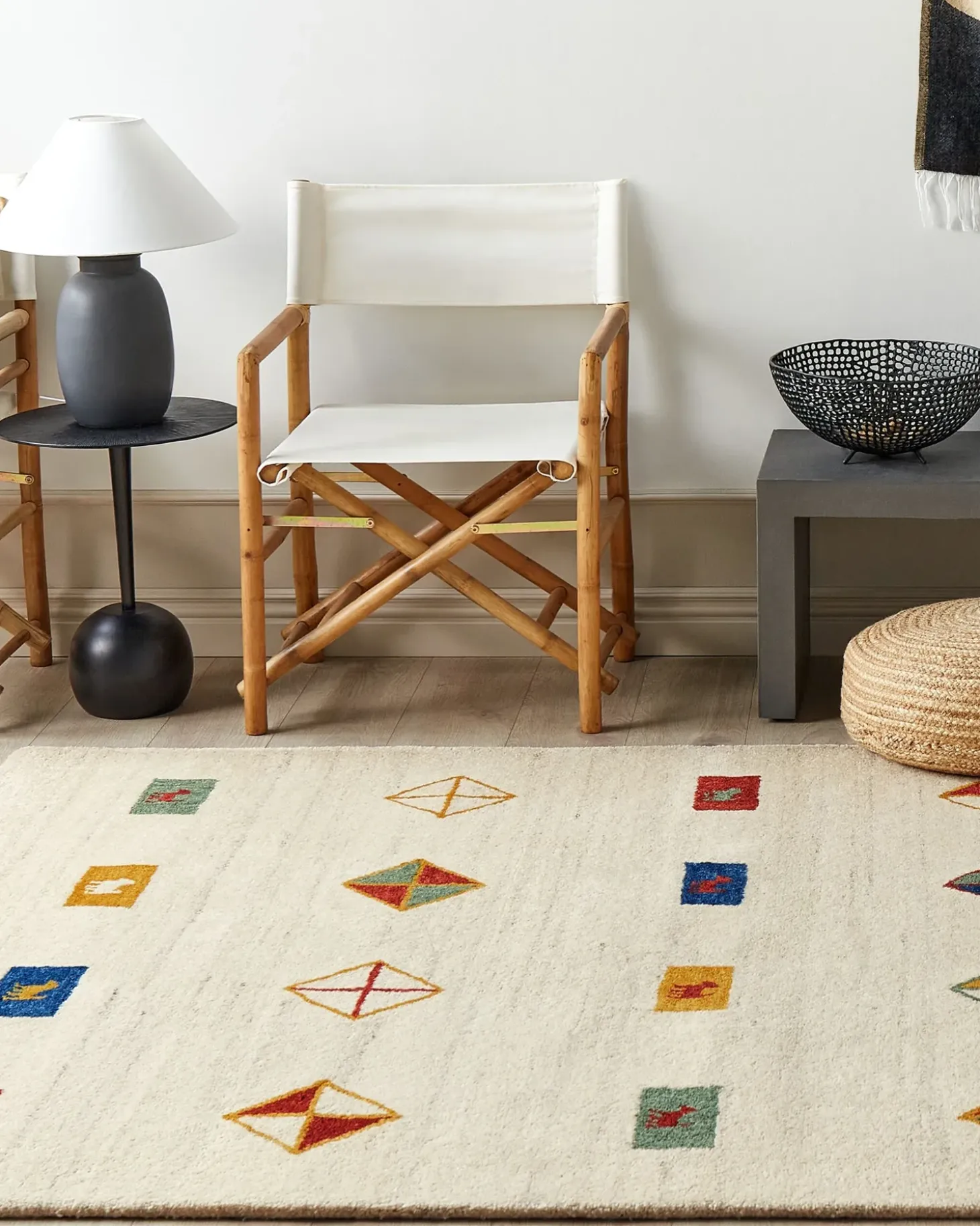 Gulvtæppe MISINLI Beige 160 x 230 cm Uld Gabbeh