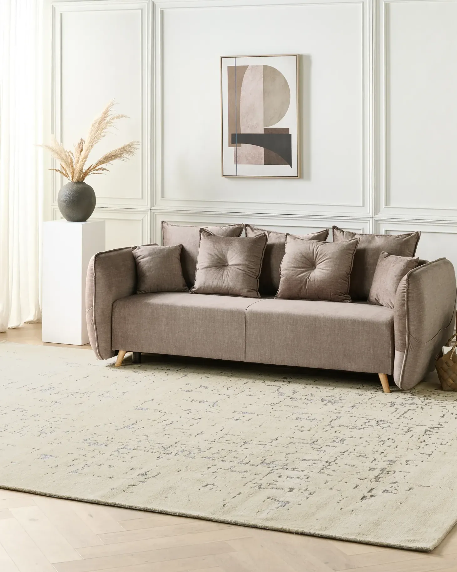 Gulvtæppe NAKUS Lys Beige 300 x 400 cm