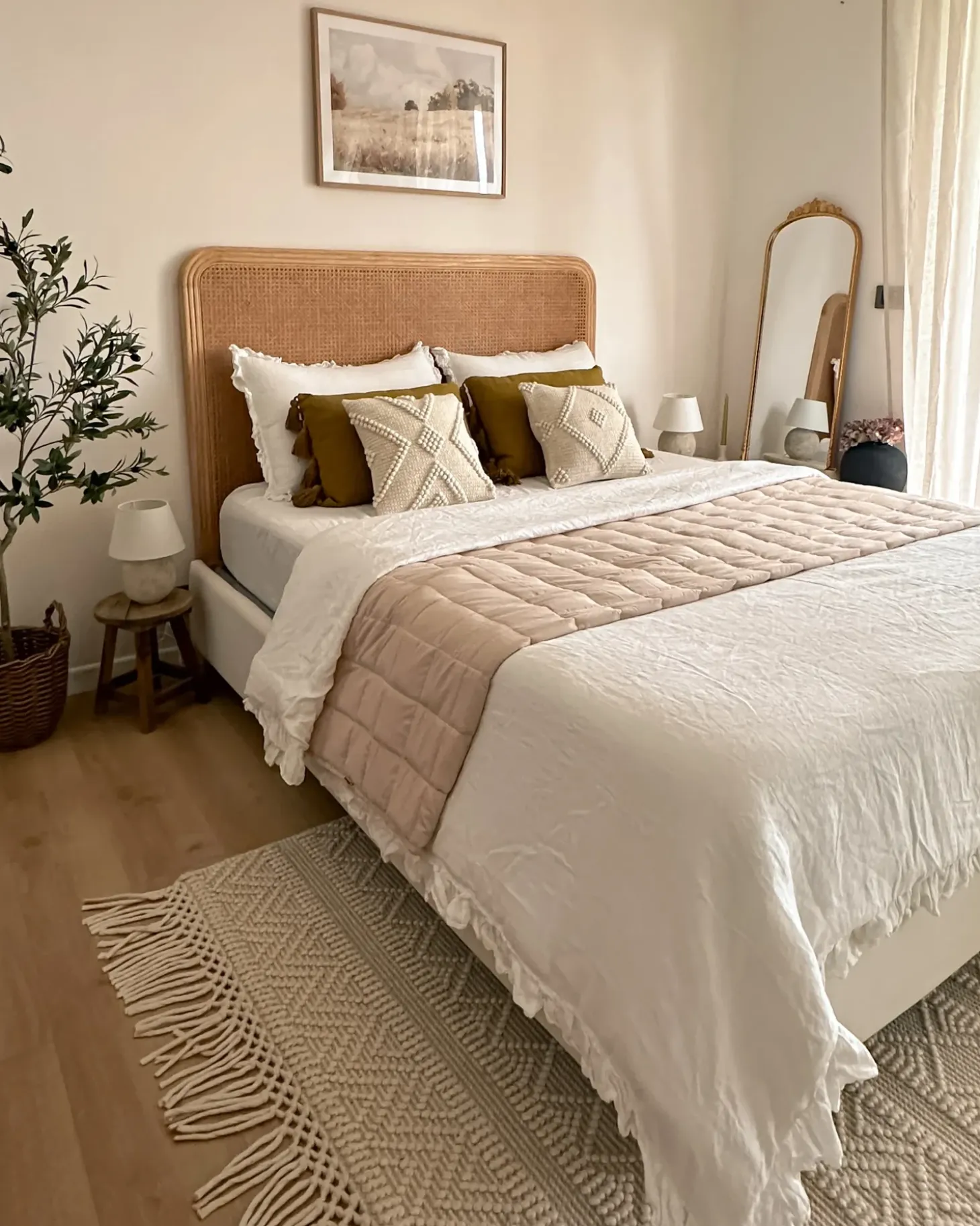 Gulvtæppe PERTEK Beige 160 x 230 cm Uld