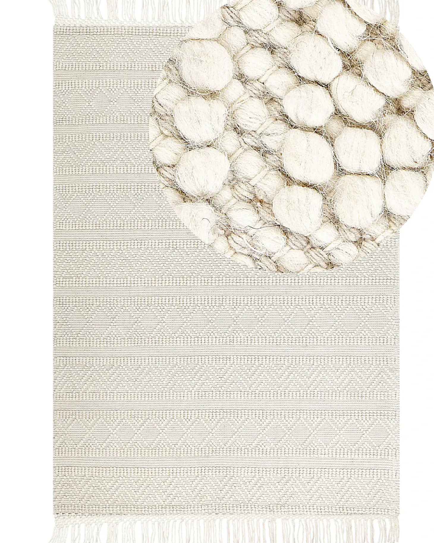 Gulvtæppe PERTEK Beige 160 x 230 cm Uld