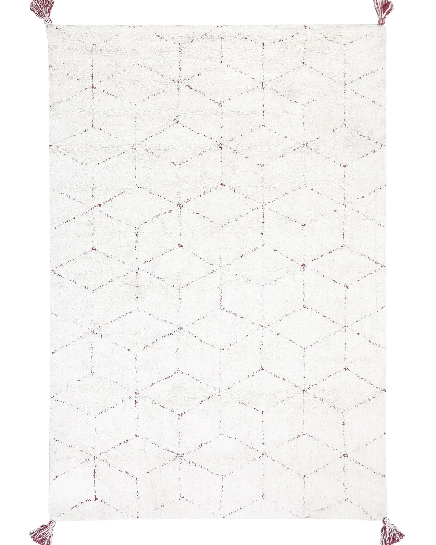 Gulvtæppe SAKARYA Hvid 140 x 200 cm Bomuld