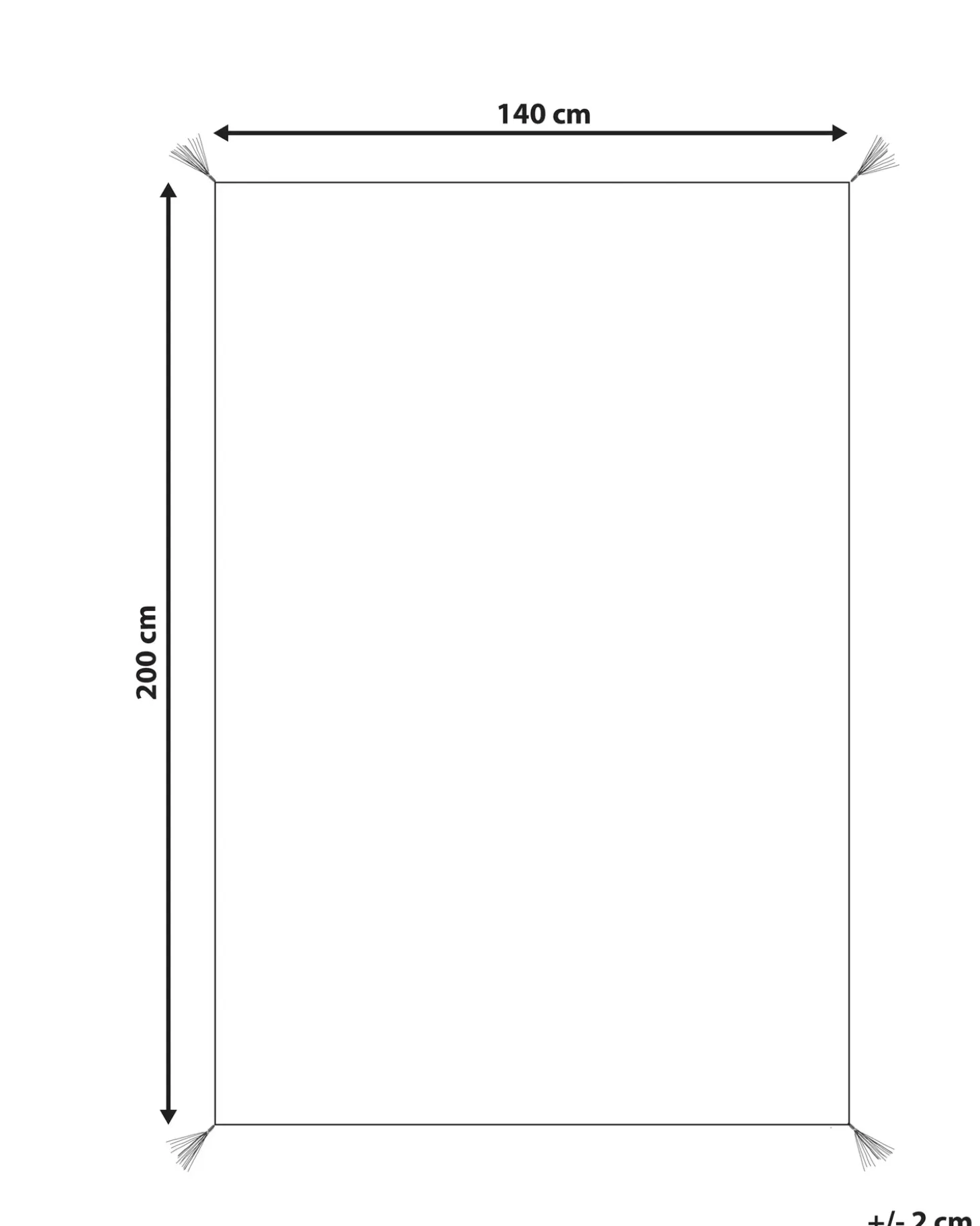 Gulvtæppe SAKARYA Hvid 140 x 200 cm Bomuld