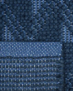 Gulvtæppe SAVRAN Navy Blå 140 x 200 cm Uld