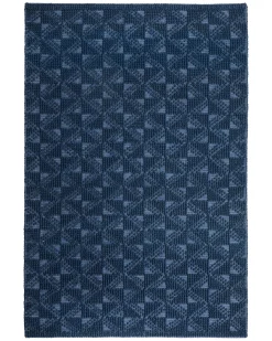 Gulvtæppe SAVRAN Navy Blå 140 x 200 cm Uld