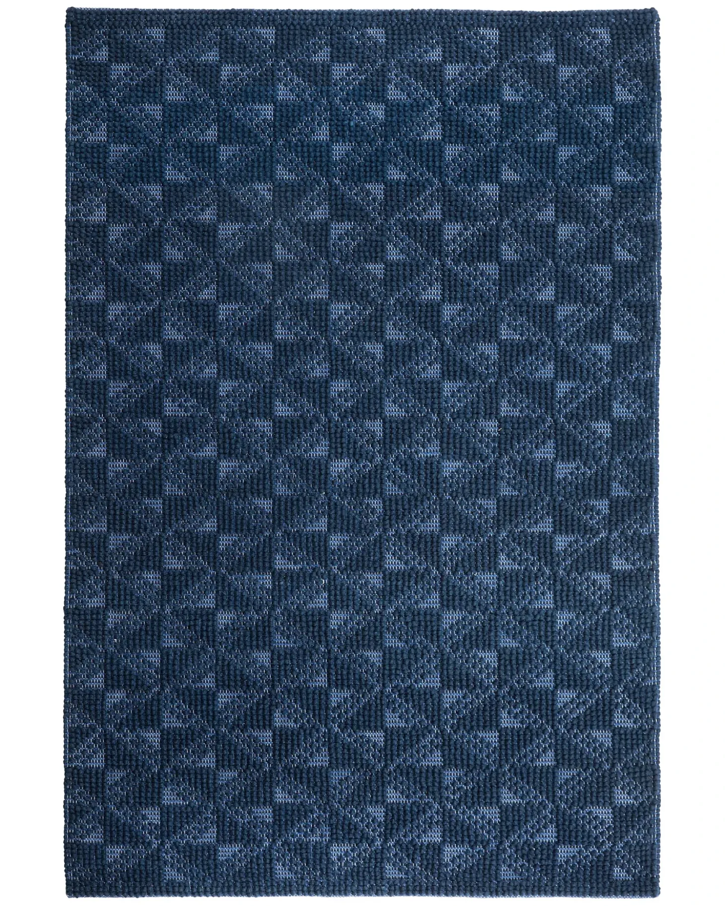 Gulvtæppe SAVRAN Navy Blå 140 x 200 cm Uld