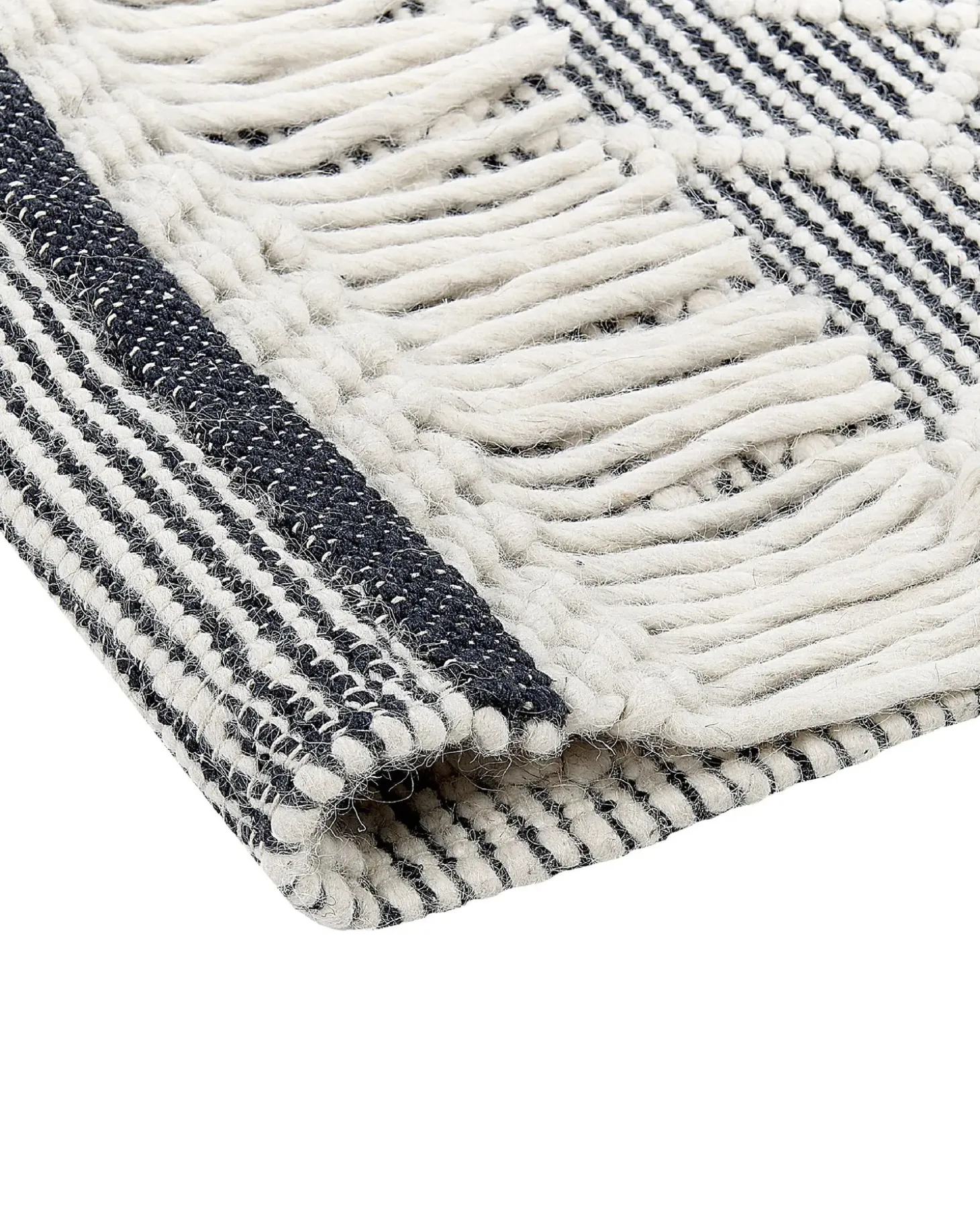 Gulvtæppe SAVUCA Sort 160 x 230 cm Uld