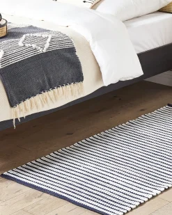 Gulvtæppe SOFULU Navy Blå 80 x 150 cm Bomuld
