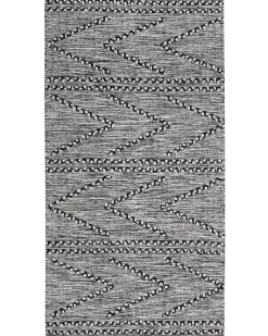 Gulvtæppe TERMAL Sort 80 x 150 cm Bomuld
